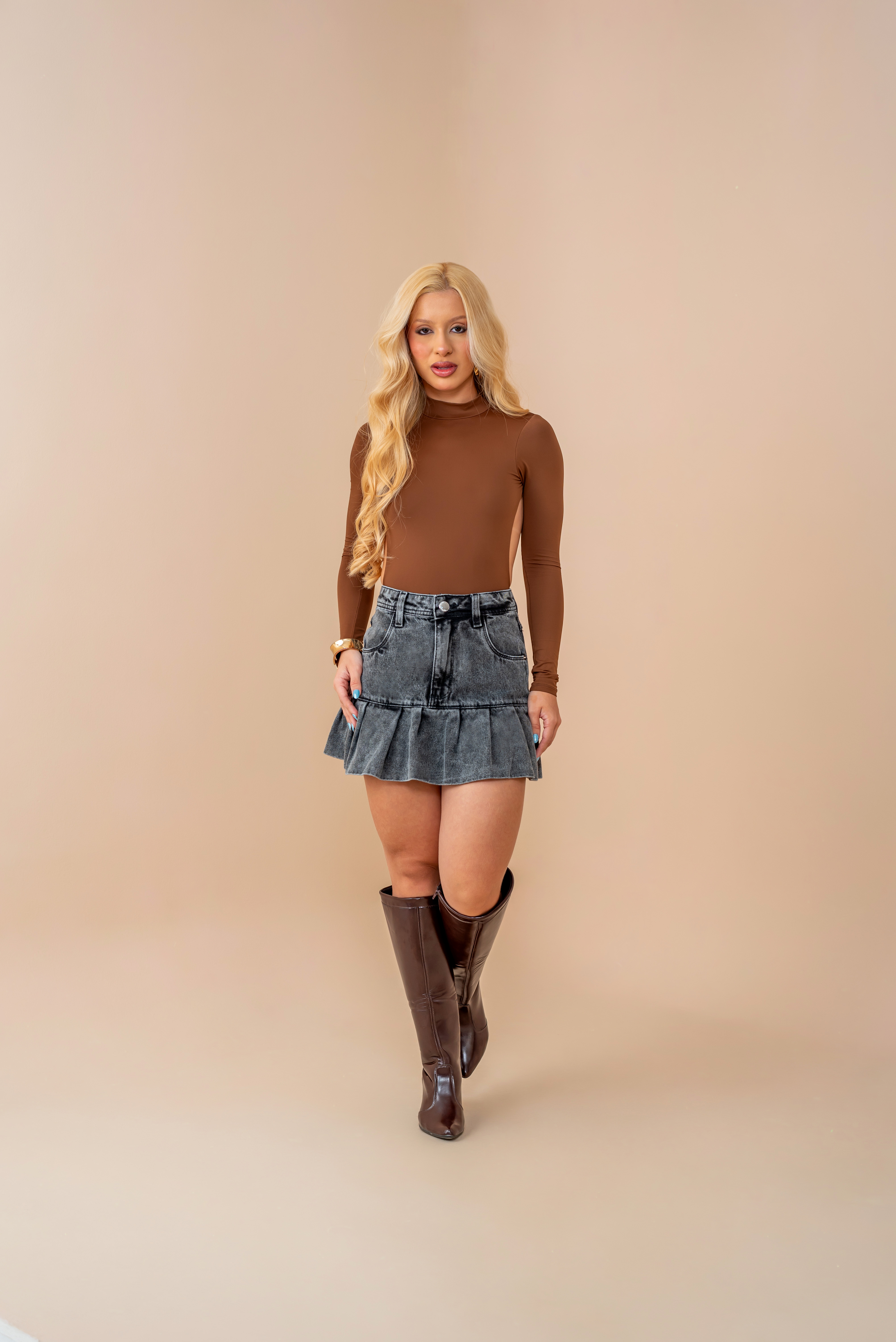 Saia jeans godê