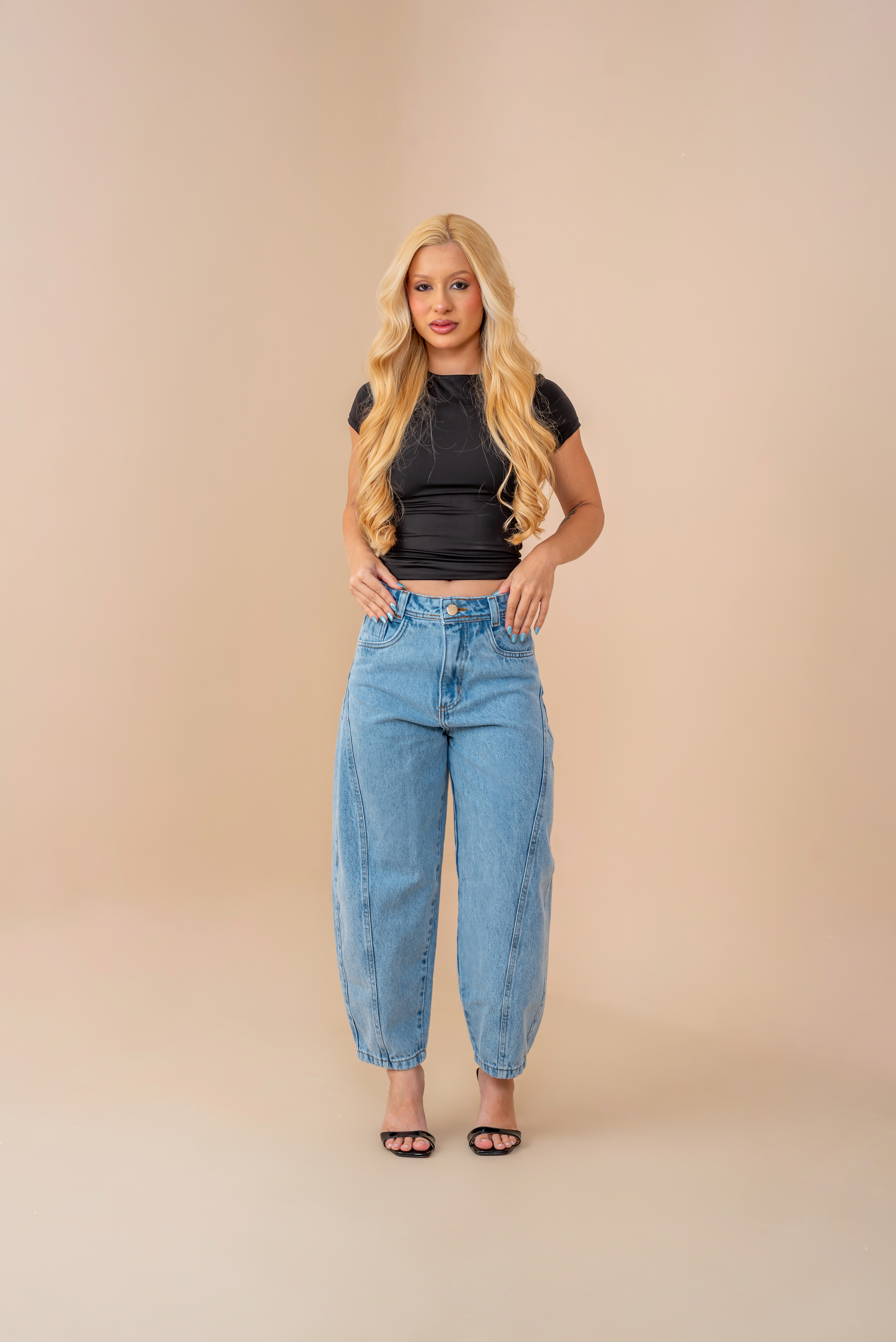 Calça jeans wide leg